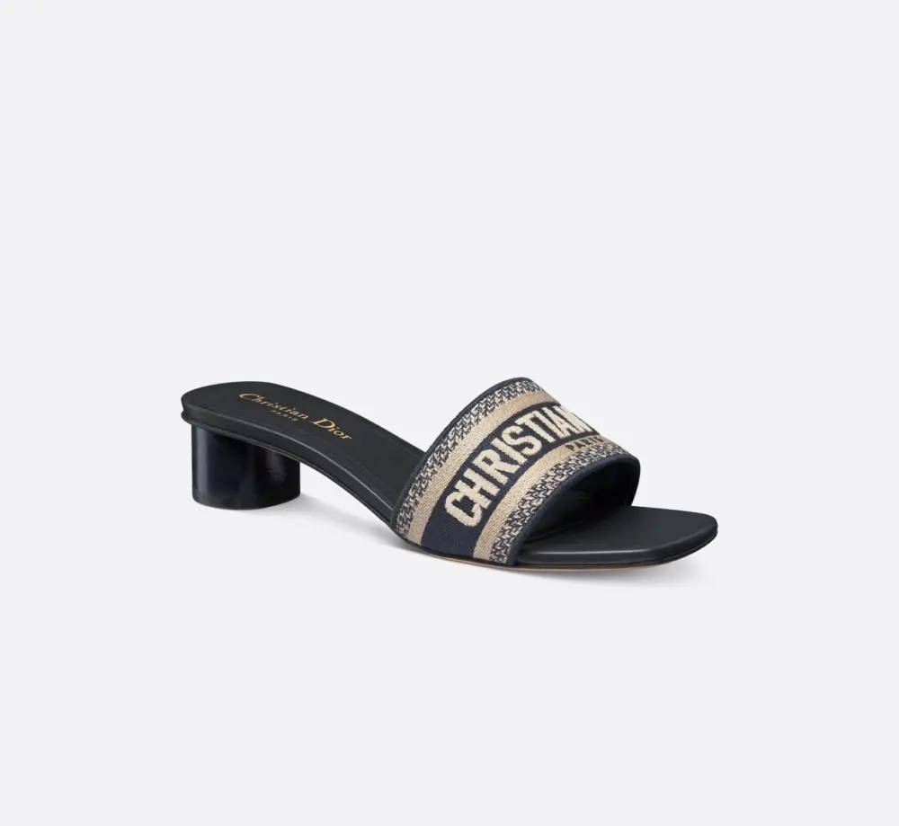 Dép Dior Dway Heeled Slide ‘Blue’ KCQ915ERC-S56B - Ảnh 4