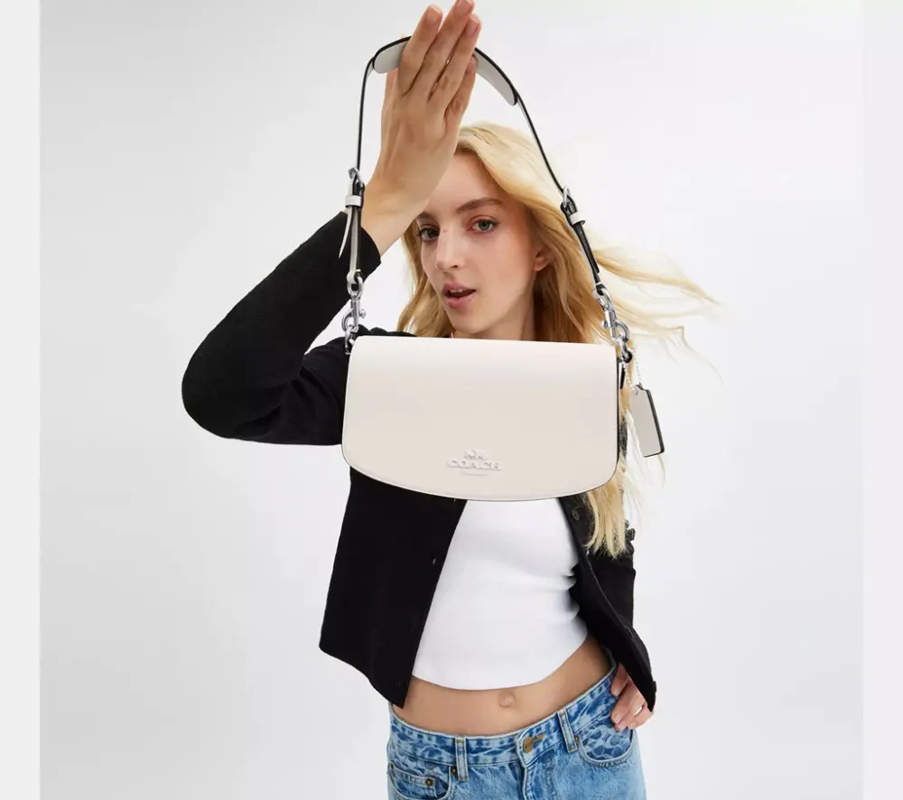 Alternative view of Túi Coach Andrea Shoulder Bag 'Chalk' CT768-SVHA