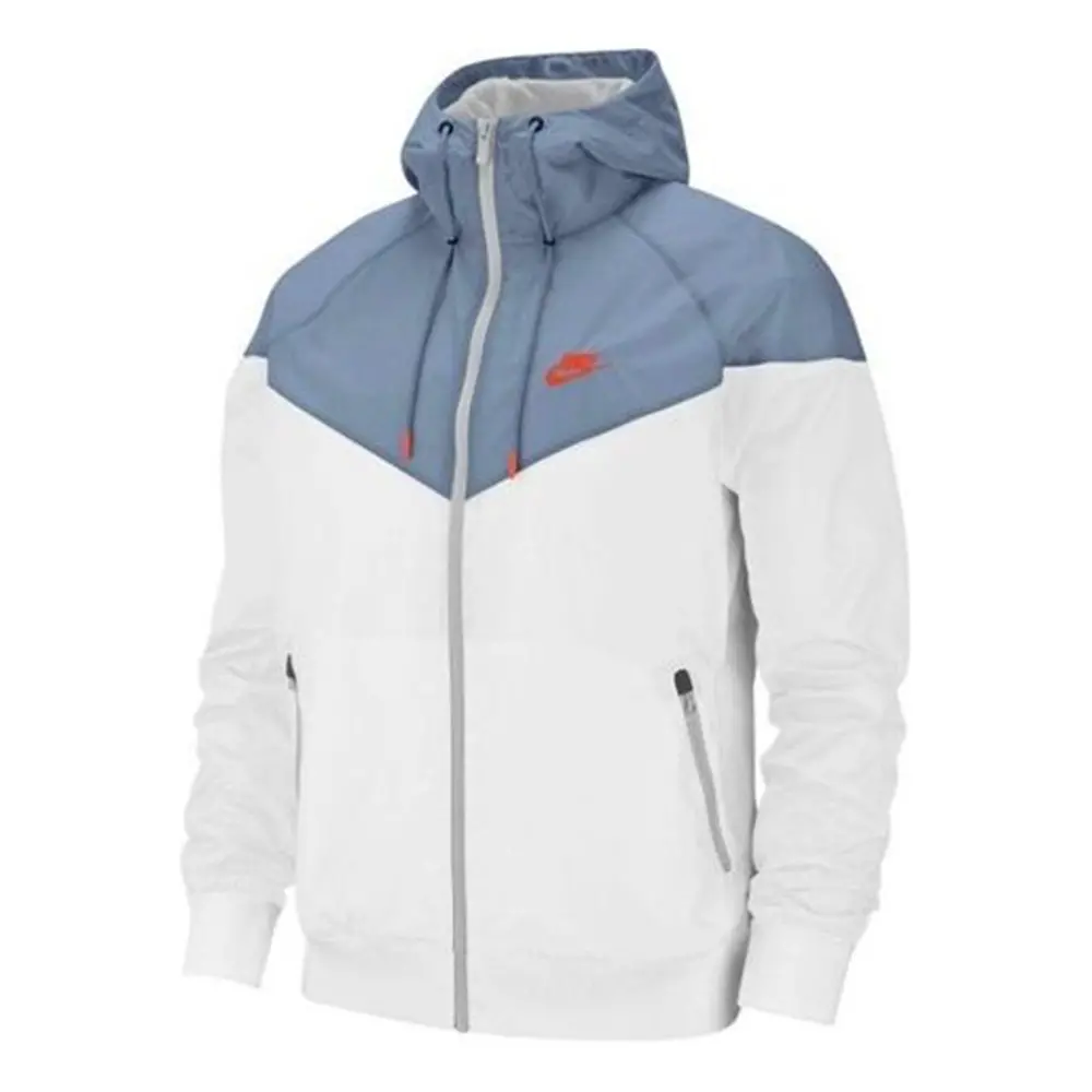 Áo Nike Splicing Woven Hooded 'White Blue Splicing' AR2192-105