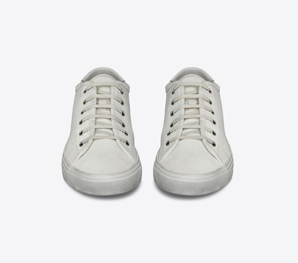 Giày Saint Laurent Malibu In Canvas Leather 'Optic White' 606408GUZ209030 - Ảnh 3