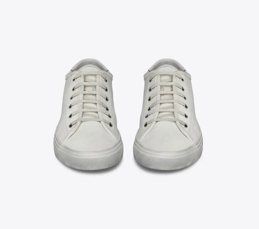 Giày Saint Laurent Malibu In Canvas Leather 'Optic White' 606408GUZ209030 - Ảnh 3