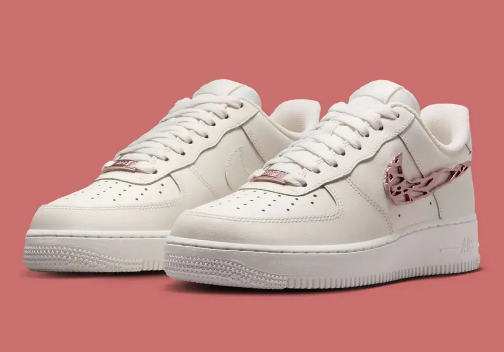 Giày Nike Air Force 1 Low 'Liquid Metal Swoosh Metallic Pink' IF1686-161 - Ảnh 3