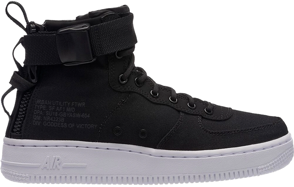 Giày Nike SF Air Force 1 GS ‘Mid Black White’ AJ0424-004