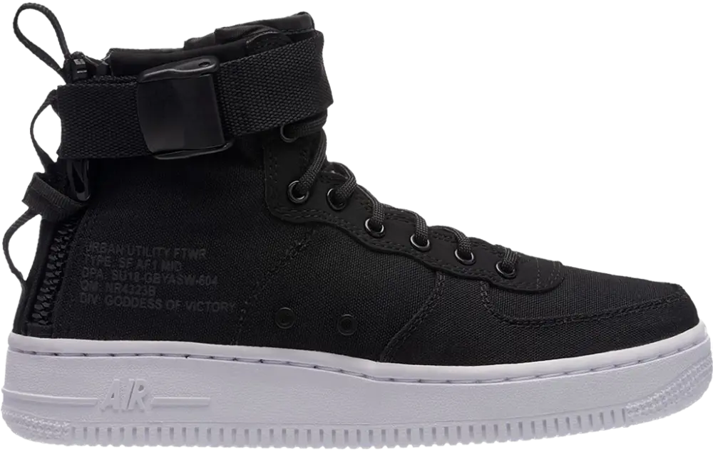 Giày Nike SF Air Force 1 GS ‘Mid Black White’ AJ0424-004