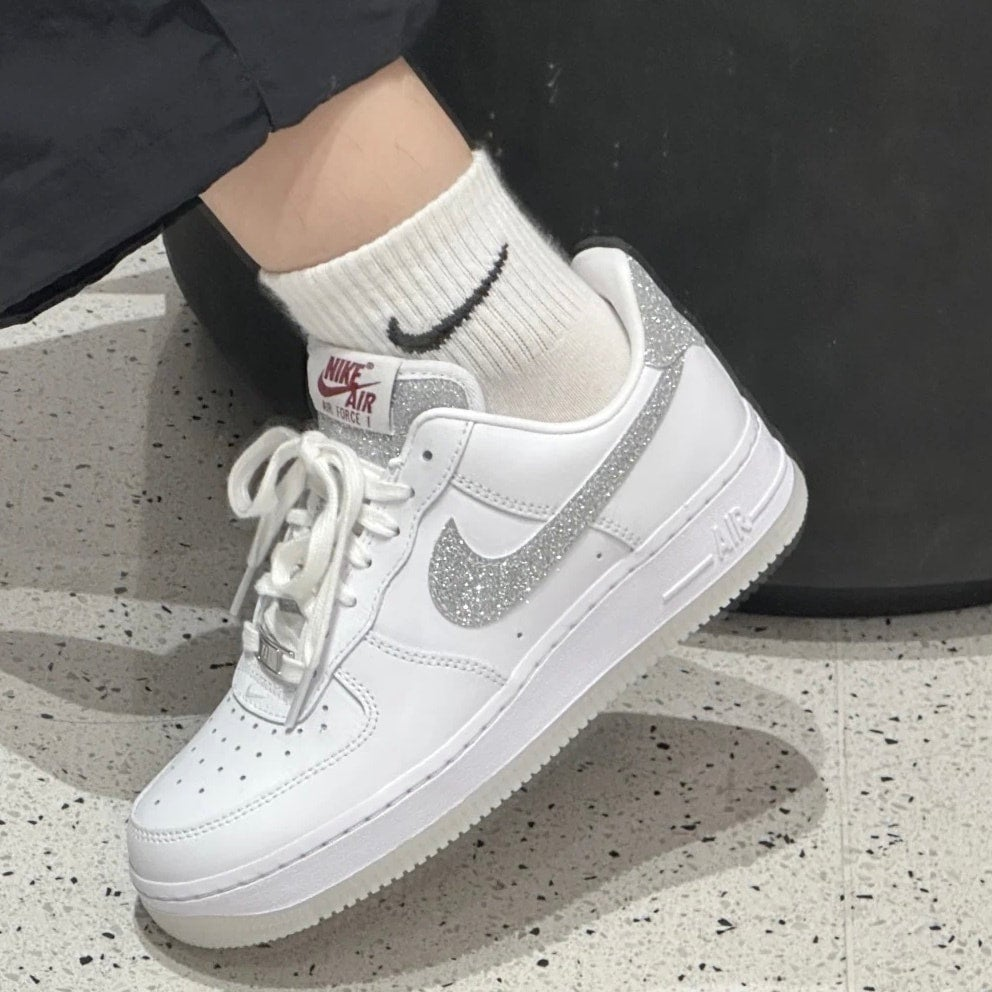 Giày Nike Air Force 1 Low '07 LX Glitter 'Swoosh White' HQ3461-191 - Ảnh 6