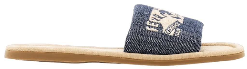 Dép Salvatore Ferragamo Denim Slide With Logo ‘Denim’ 01I539-773735