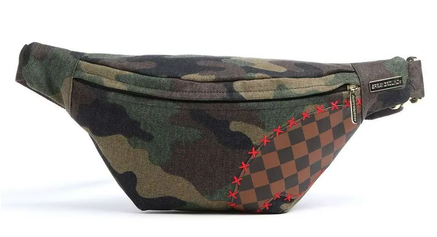 Túi Sprayground Shark Shape Check Fanny ‘Camouflage’ 910B4312NSZ