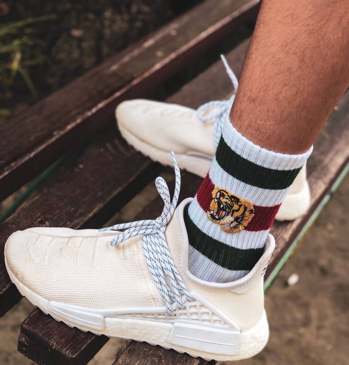 Giày Adidas Pharrell x NMD Human Race Trail ‘Blank Canvas’ AC7031 - Ảnh 4