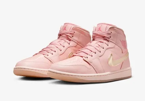 Alternative view of Giày Nike Air Jordan 1 Mid 'Patent Valentine's Day' HF3173-600