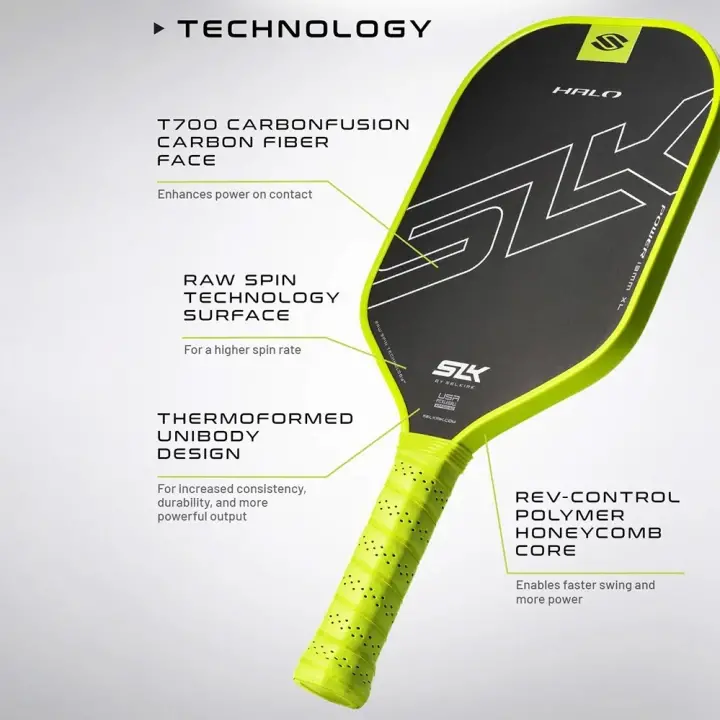 Vợt Pickleball SLK Halo Power XL 'Volt Green Power' - Ảnh 3