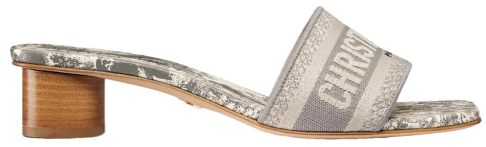 Dép Dior Dway Heeled Slide ‘Gray’ KCQ902TJE-S21G