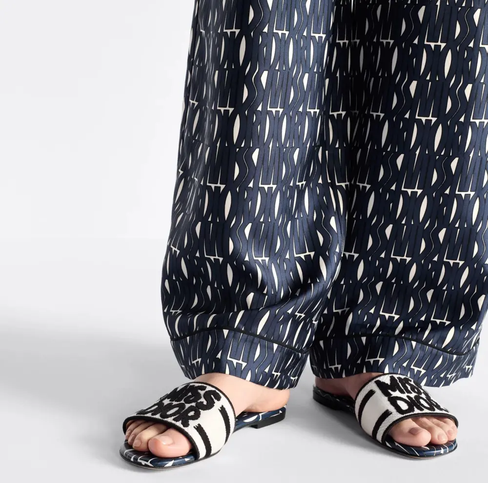Dép Dior Dway Slide ‘Deep Blue’ KCO109EZO-S68B - Ảnh 3