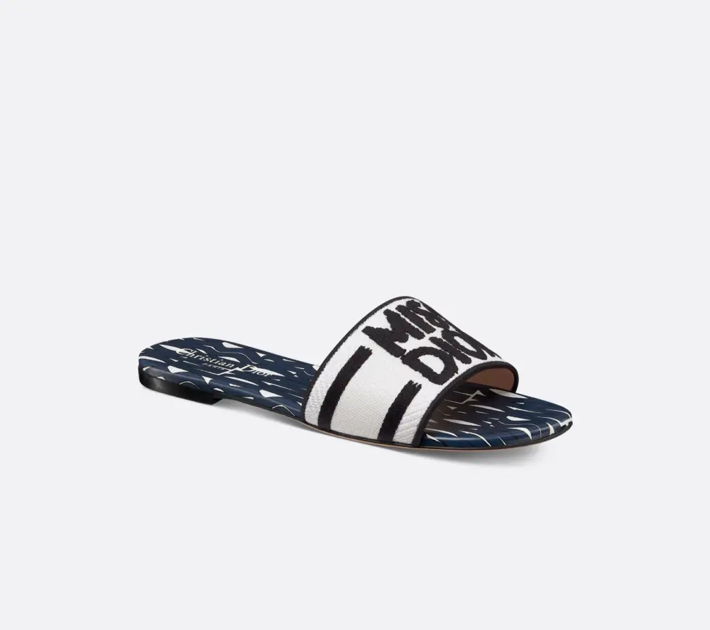 Dép Dior Dway Slide ‘Deep Blue’ KCO109EZO-S68B - Ảnh 4