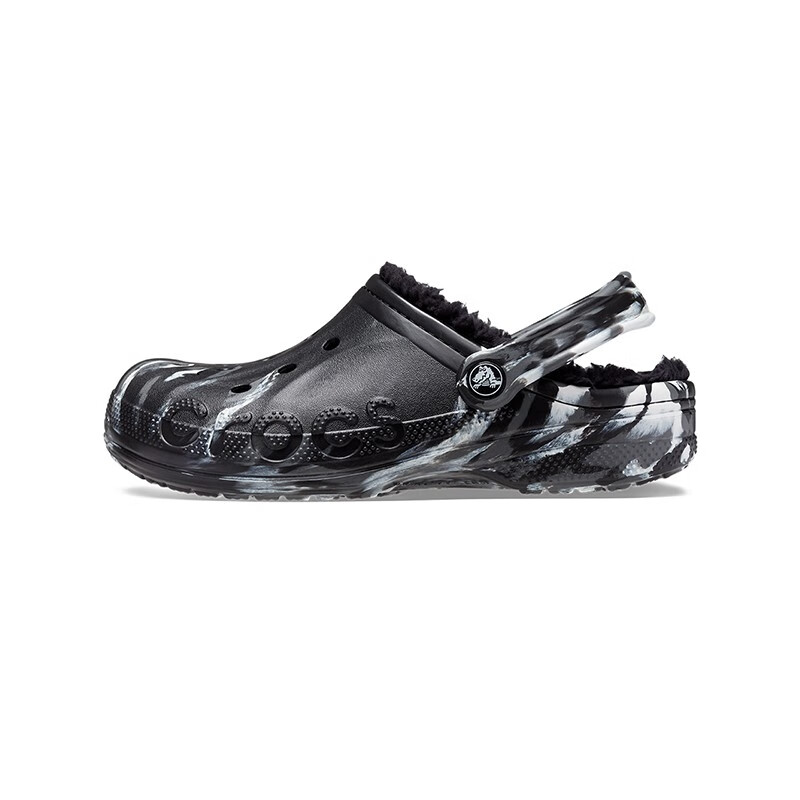 Dép Crocs Baya Lined Marbled Clog ‘Black White’ 208333-0C4 - Ảnh 4
