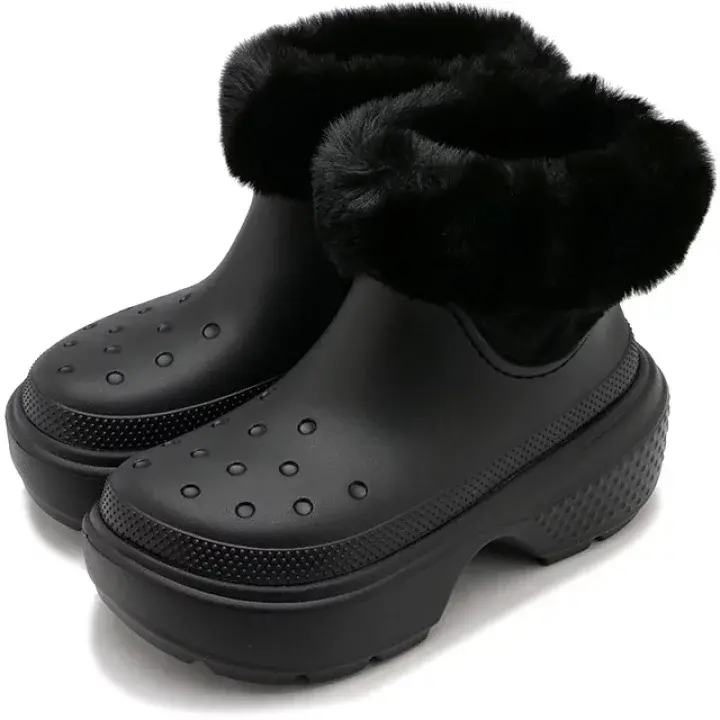 Giày Crocs Stomp Lined Boot ‘Black’ 208718-001 - Ảnh 3