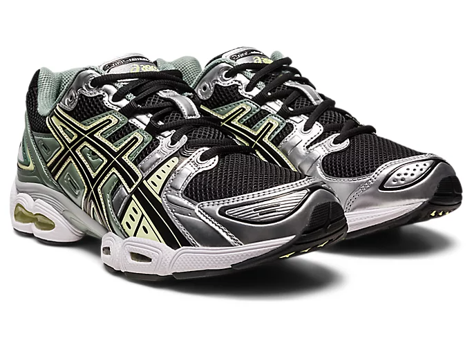Giày Asics Gel-Nimbus 9 ‘Black Green Yellow Silver’ 1201A424-004 - Ảnh 4