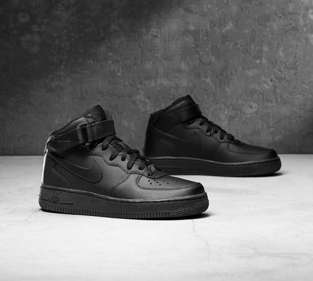 Giày Nike Wmns Air Force 1 ’07 Mid ‘Black’ 366731-001 - Ảnh 6