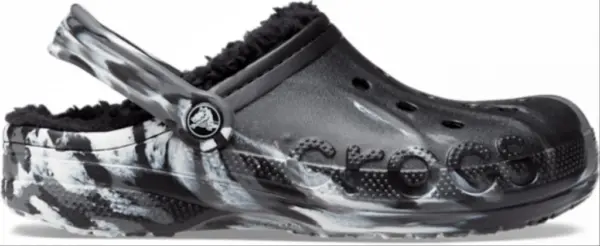 Dép Crocs Baya Lined Marbled Clog ‘Black White’ 208333-0C4