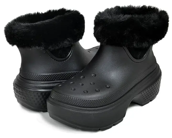 Giày Crocs Stomp Lined Boot ‘Black’ 208718-001 - Ảnh 4