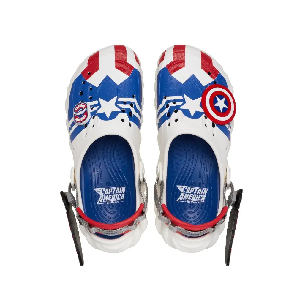 Dép Crocs Echo Clog x Marvel ‘Captain America’ 209478-100 - Ảnh 6