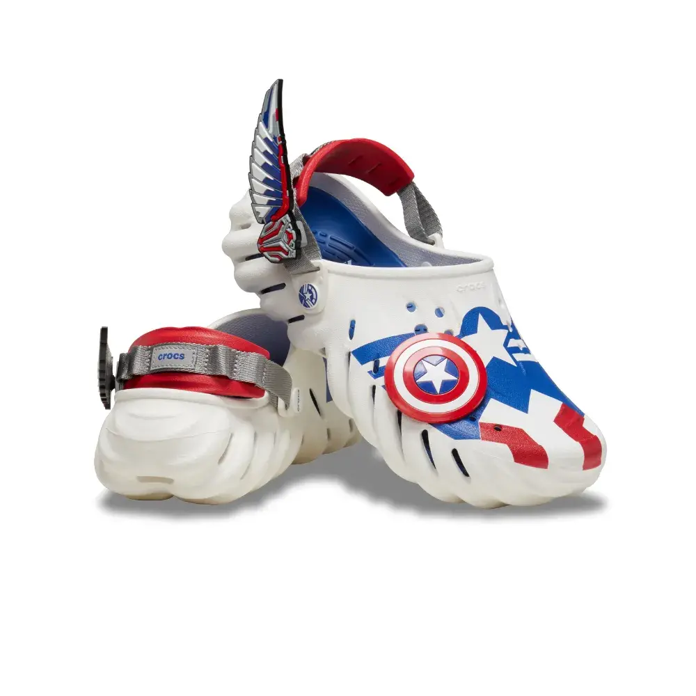 Dép Crocs Echo Clog x Marvel ‘Captain America’ 209478-100 - Ảnh 4