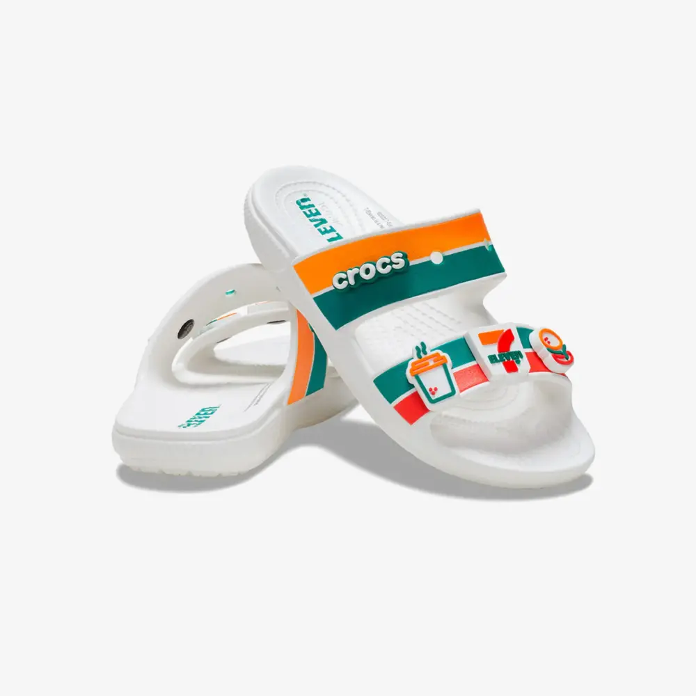 Dép Crocs 7-Eleven x Classic Sandal ‘White’ 208271-100 - Ảnh 3