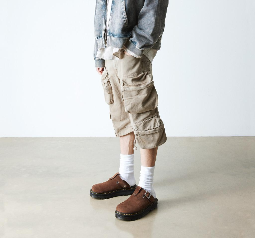 Giày Dr.Martens Zebzag Suede Slingback Platform Mule ‘Brown’ 31938201 - Ảnh 2