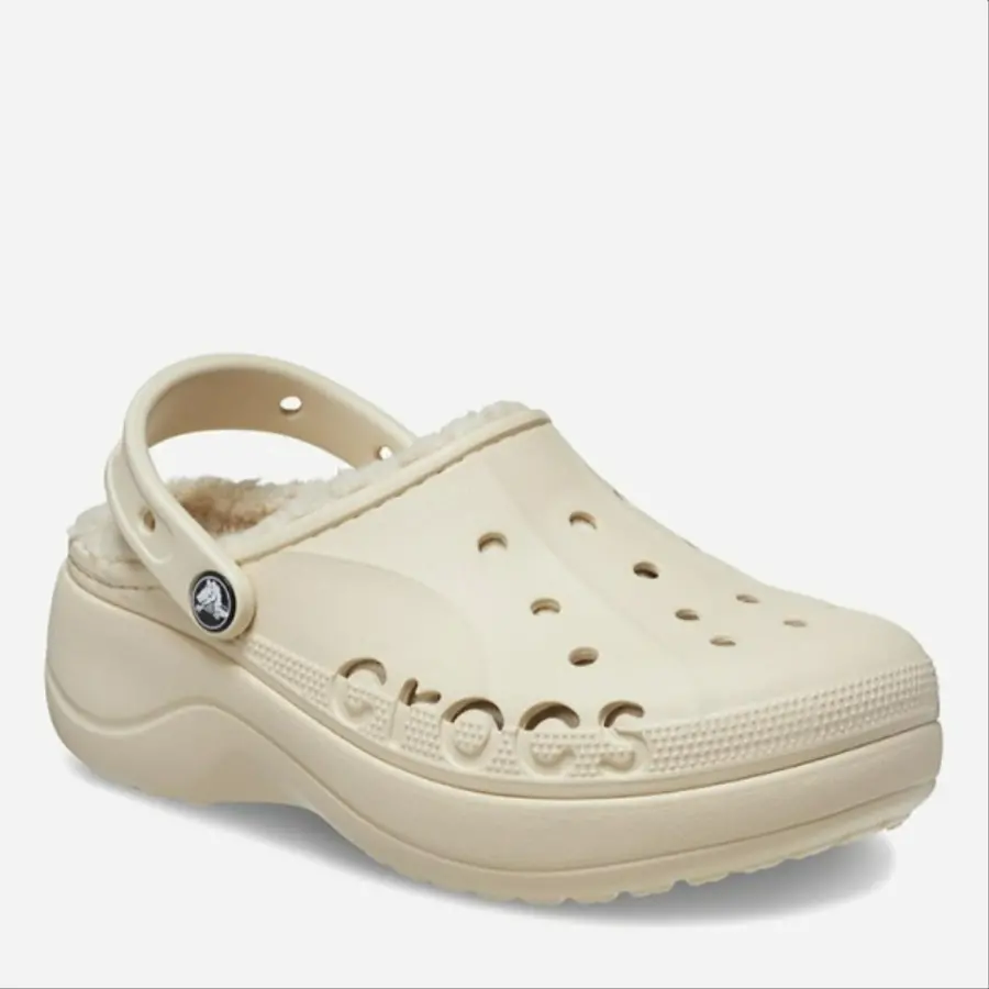 Dép Crocs Baya Platform Lined Clogs ‘Off White’ 208708-11S - Ảnh 6