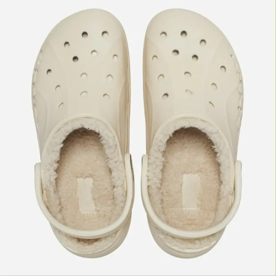 Dép Crocs Baya Platform Lined Clogs ‘Off White’ 208708-11S - Ảnh 4