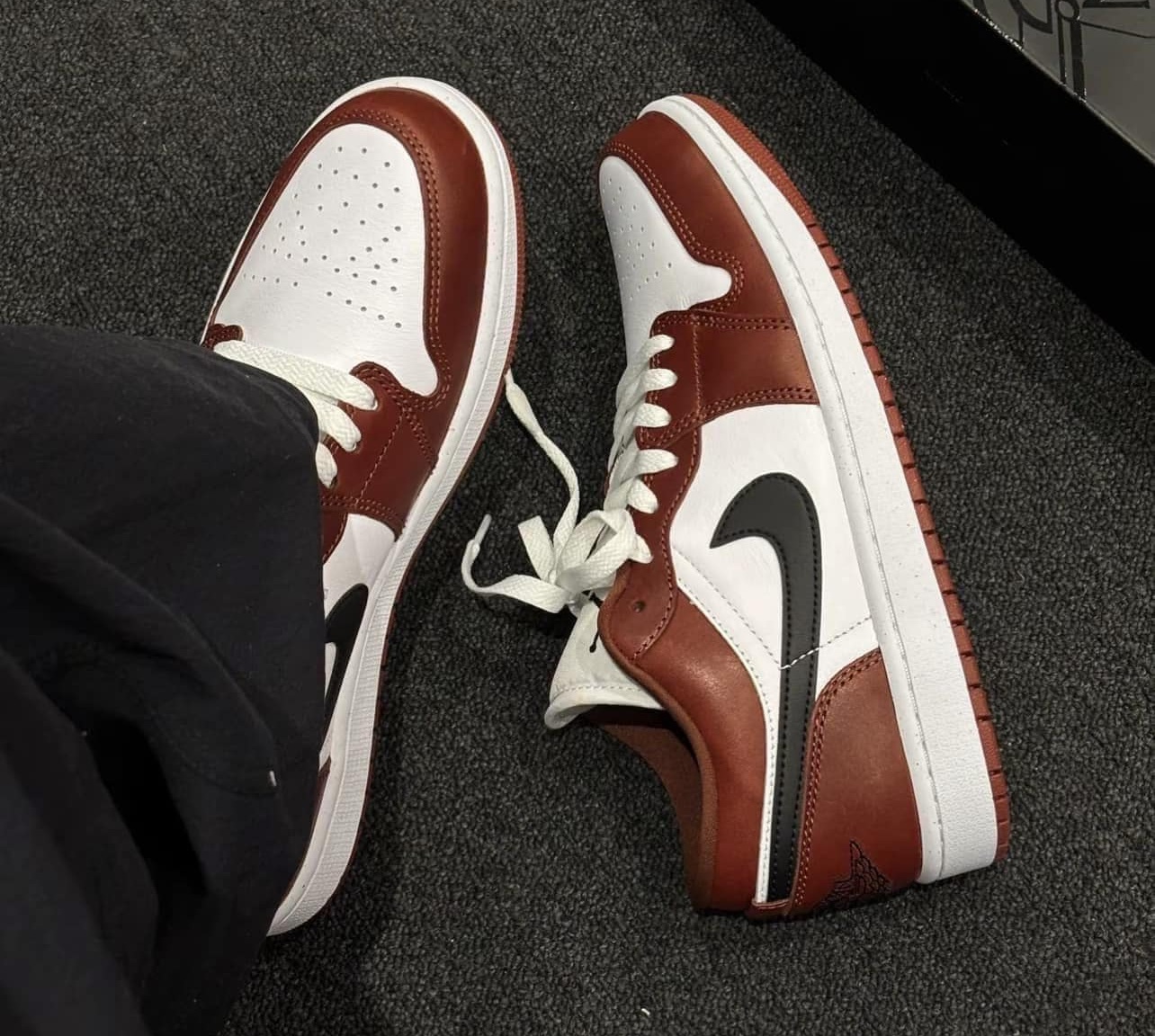 Alternative view of Nike Air Jordan 1 Low SE GS ‘Dark Pony’ HF3188-102