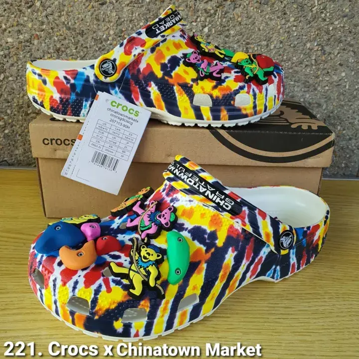 Alternative view of Dép Crocs Grateful Dead x Chinatown Market x Clog ‘Tie Dye’ 207113-90H