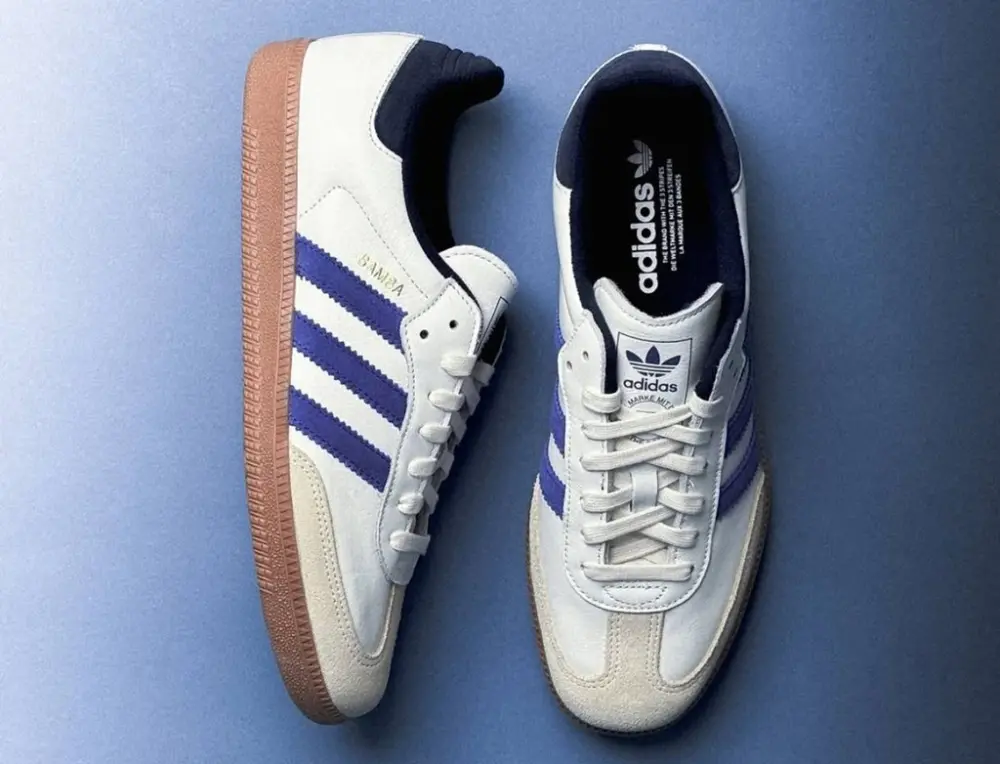 Giày Adidas Samba OG ‘White Royal Blue Night Indigo’ JH5632 - Ảnh 4