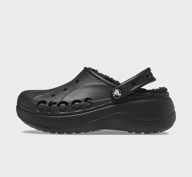Alternative view of Dép Crocs Baya Platform Lined Clogs ‘Black’ 208708-001