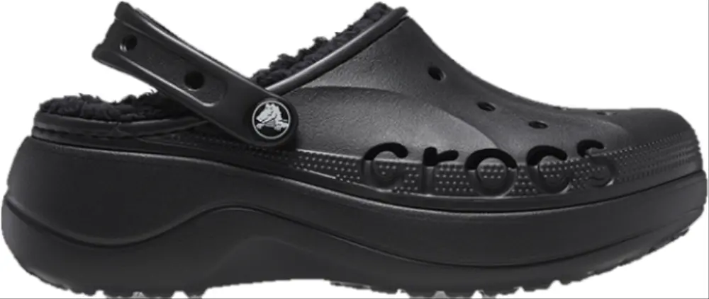 Dép Crocs Baya Platform Lined Clogs ‘Black’ 208708-001