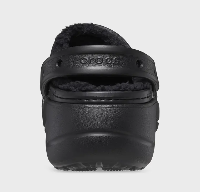 Dép Crocs Baya Platform Lined Clogs ‘Black’ 208708-001 - Ảnh 6