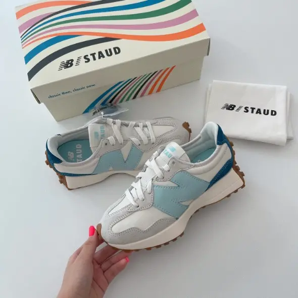 Giày New Balance STAUD x 327 ‘Sea Salt Atlantic’ MS327SZ - Ảnh 3