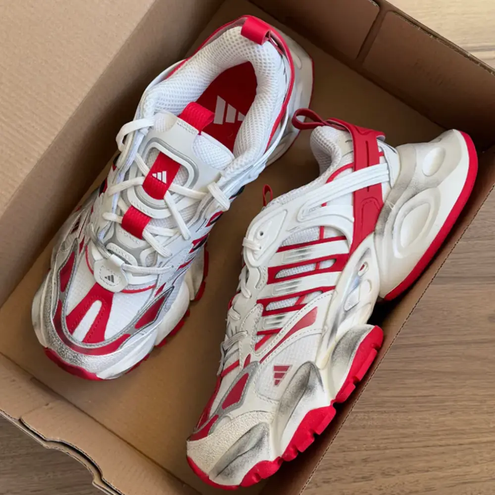 Giày Adidas Vento XLG Deluxe ‘White Red’ JS1590 - Ảnh 3