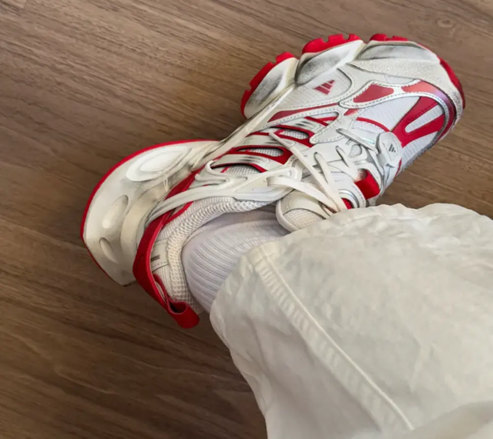 Giày Adidas Vento XLG Deluxe ‘White Red’ JS1590 - Ảnh 4