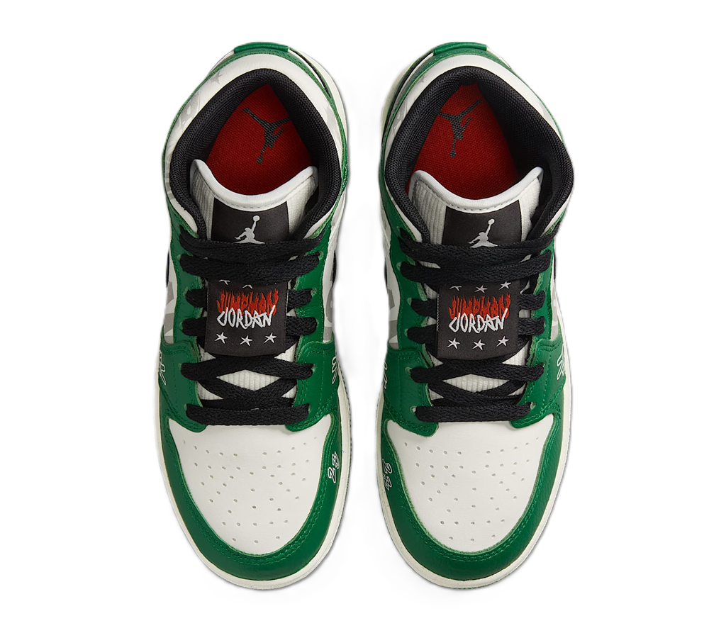 Alternative view of Giày Nike Air Jordan 1 Mid SE GS ‘Overbranded’ HF3200-300