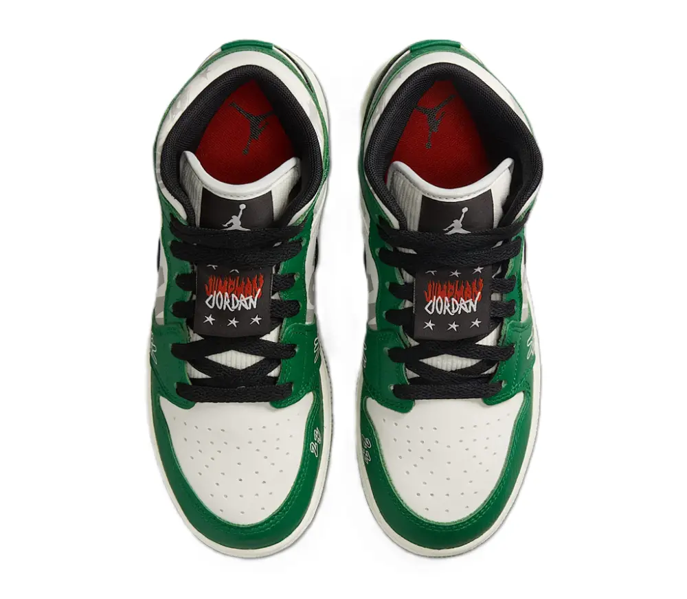 Alternative view of Giày Nike Air Jordan 1 Mid SE GS ‘Overbranded’ HF3200-300