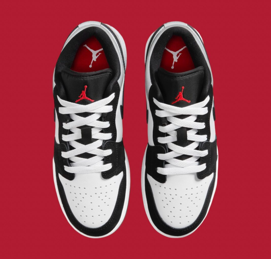 Giày Nike Air Jordan 1 Low SE GS ‘Panda Toe’ HF3188-106 - Ảnh 4