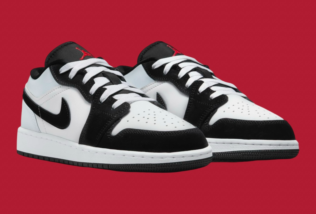 Giày Nike Air Jordan 1 Low SE GS ‘Panda Toe’ HF3188-106 - Ảnh 5