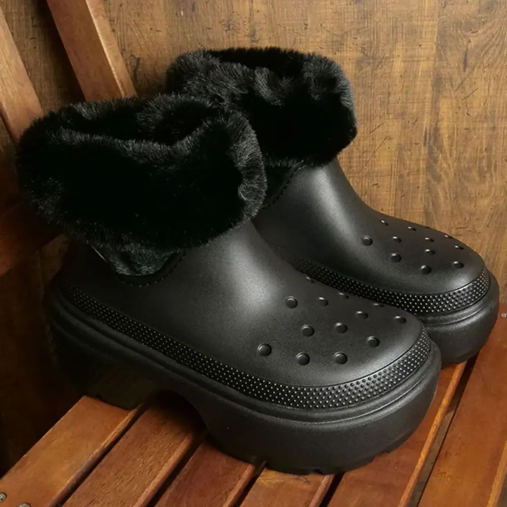 Giày Crocs Stomp Lined Boot ‘Black’ 208718-001 - Ảnh 2