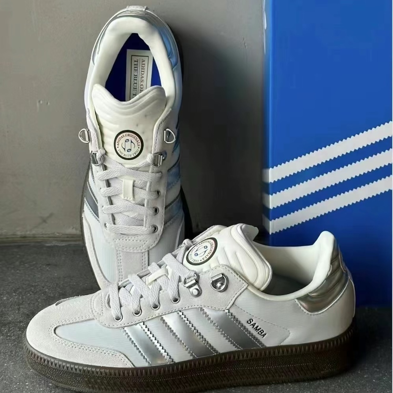 Giày Adidas Samba XLG ‘Off White Silver Metallic’ JP5667 - Ảnh 3