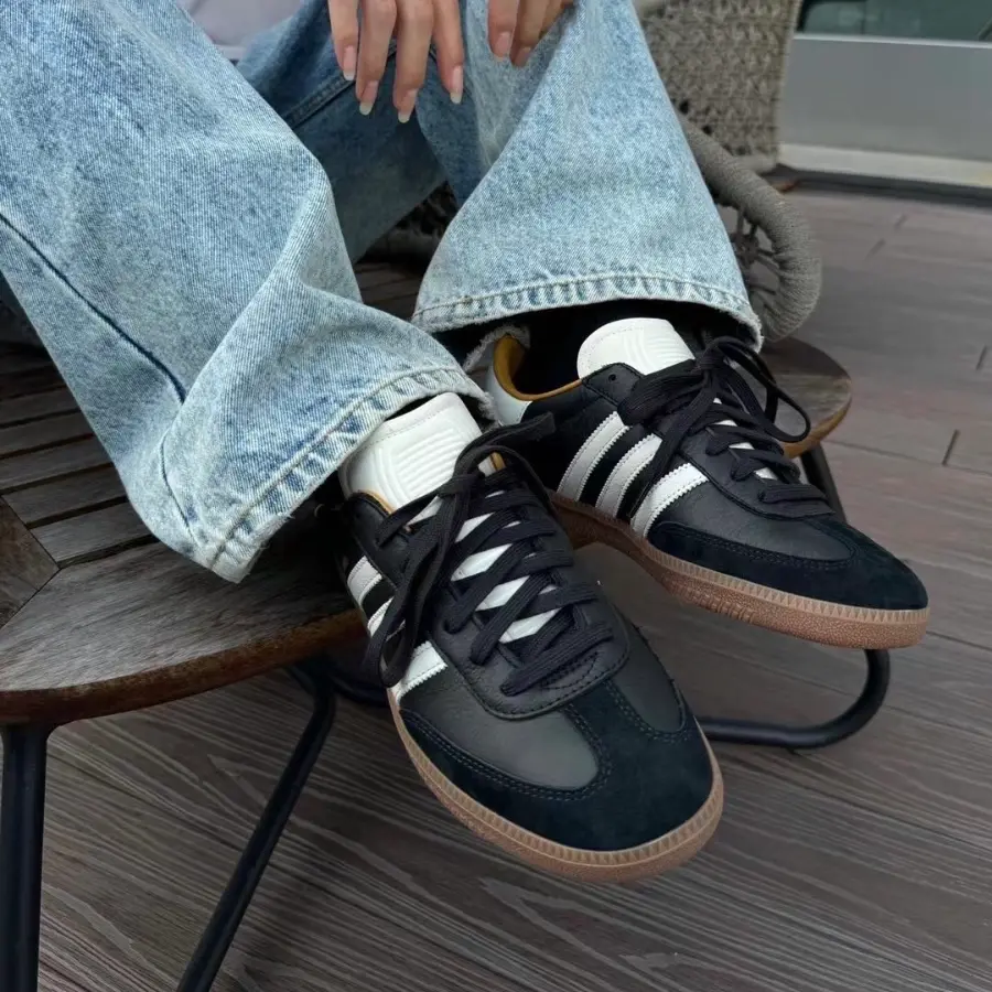 Giày Adidas Samba x JJJJound OG ‘Black’ ID8707 - Ảnh 3