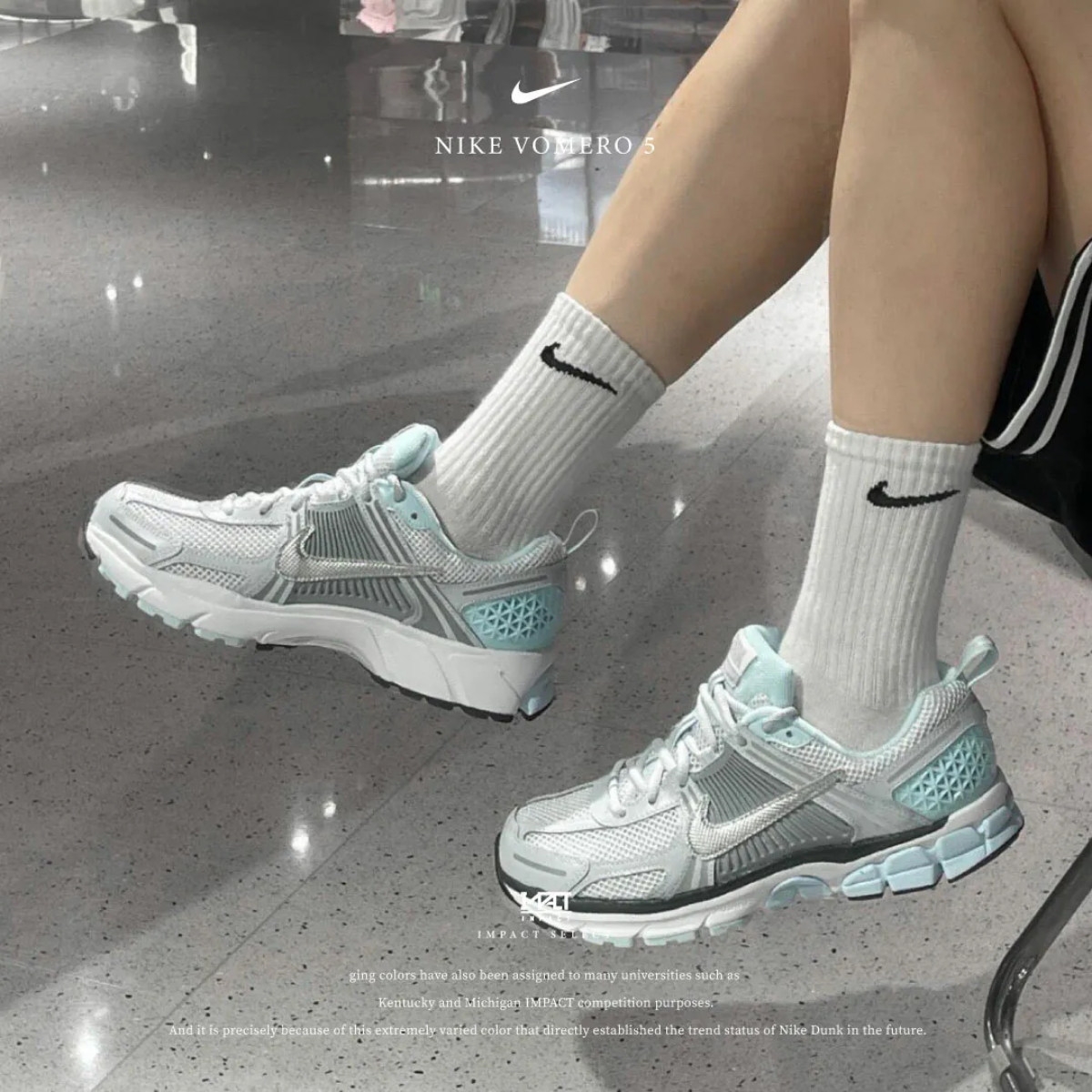 Giày Nike Vomero 5 ‘Pure Platinum Glacier Blue’ HQ3255-043 - Ảnh 8