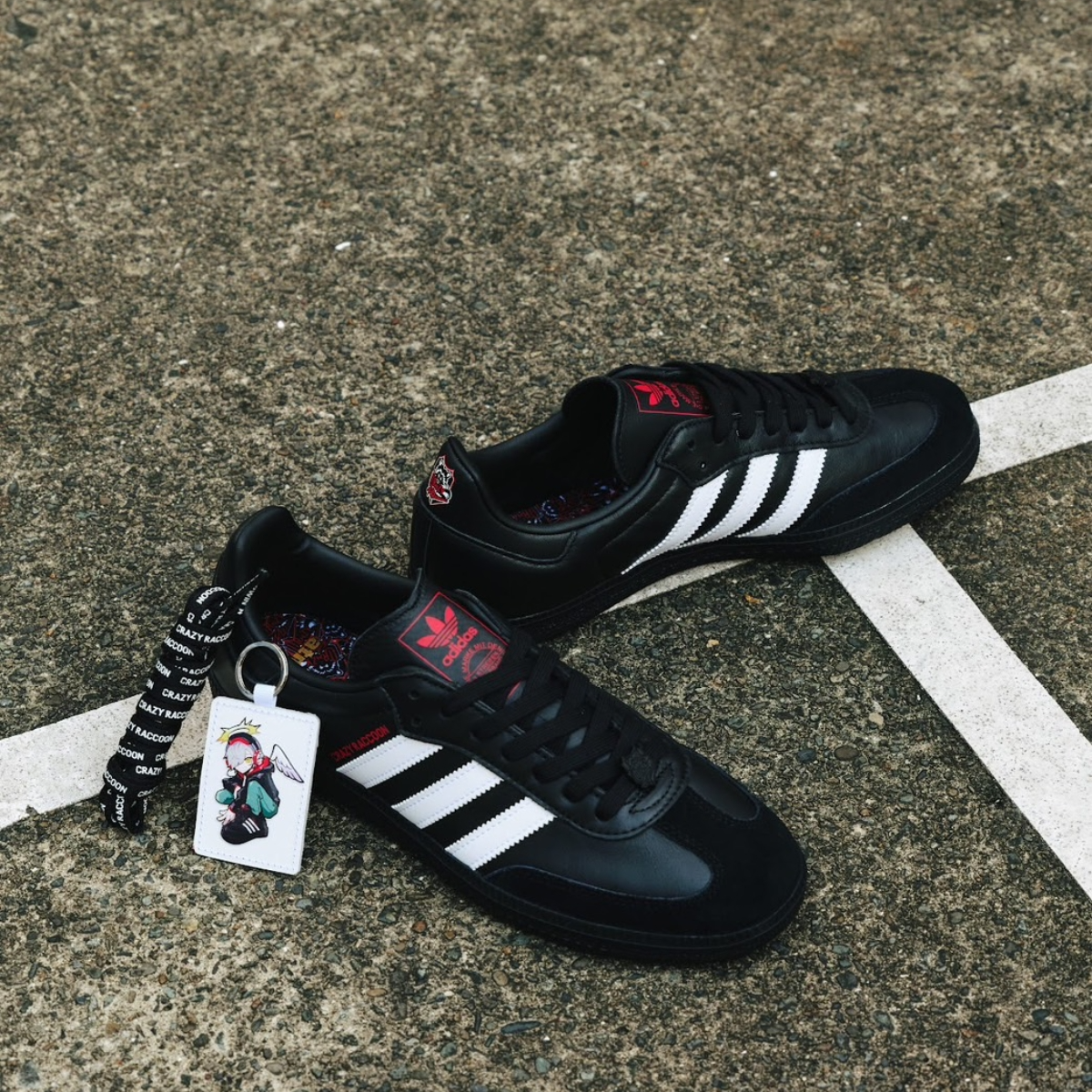 Alternative view of Giày Adidas Samba OG x Atmos ‘Crazy Raccoon’ IH3518