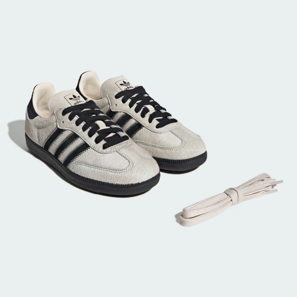 Giày Adidas Samba OG ‘Wonder White Black Pony’ JP5329 - Ảnh 3