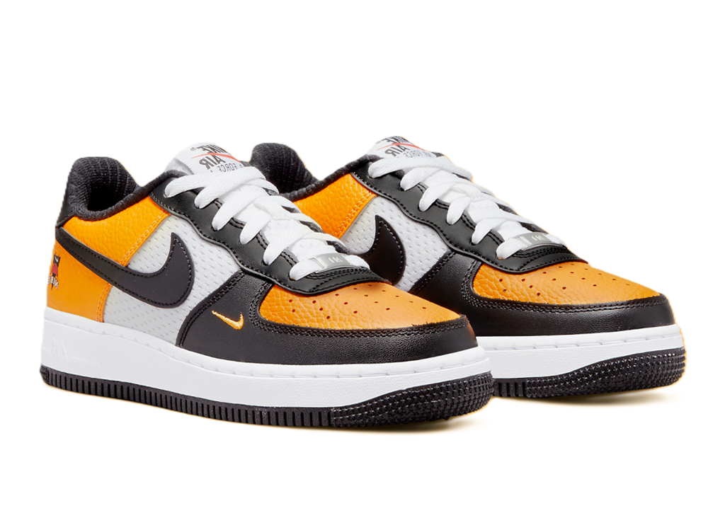 Alternative view of Giày Nike Air Force 1 Low GS ‘Black Gold Jersey Mesh’ DQ7779-700