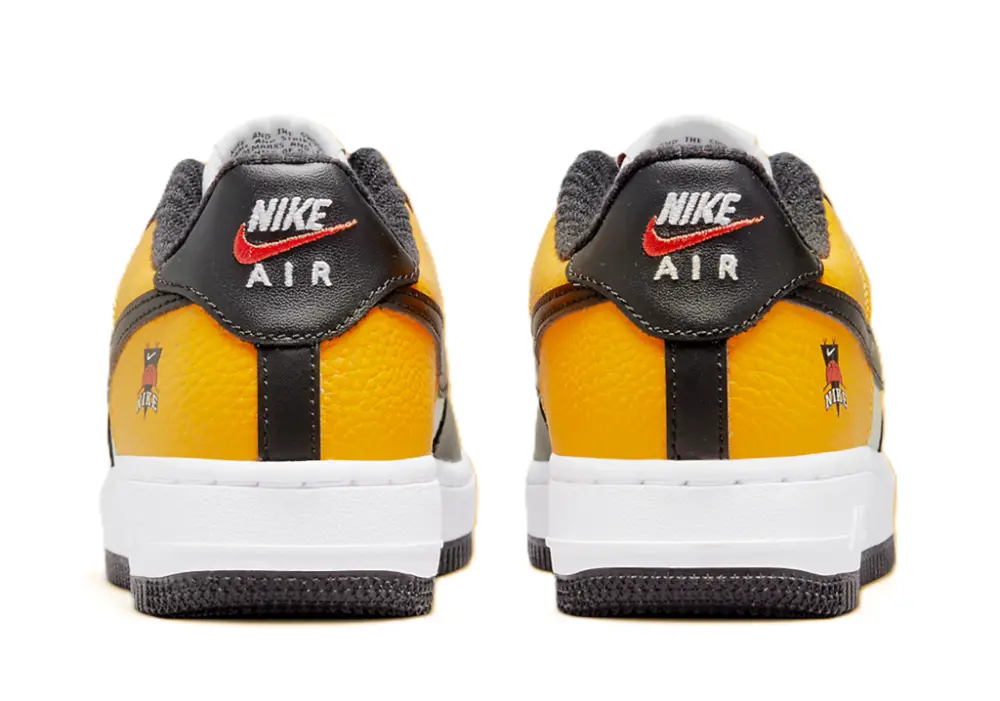 Giày Nike Air Force 1 Low GS ‘Black Gold Jersey Mesh’ DQ7779-700 - Ảnh 4